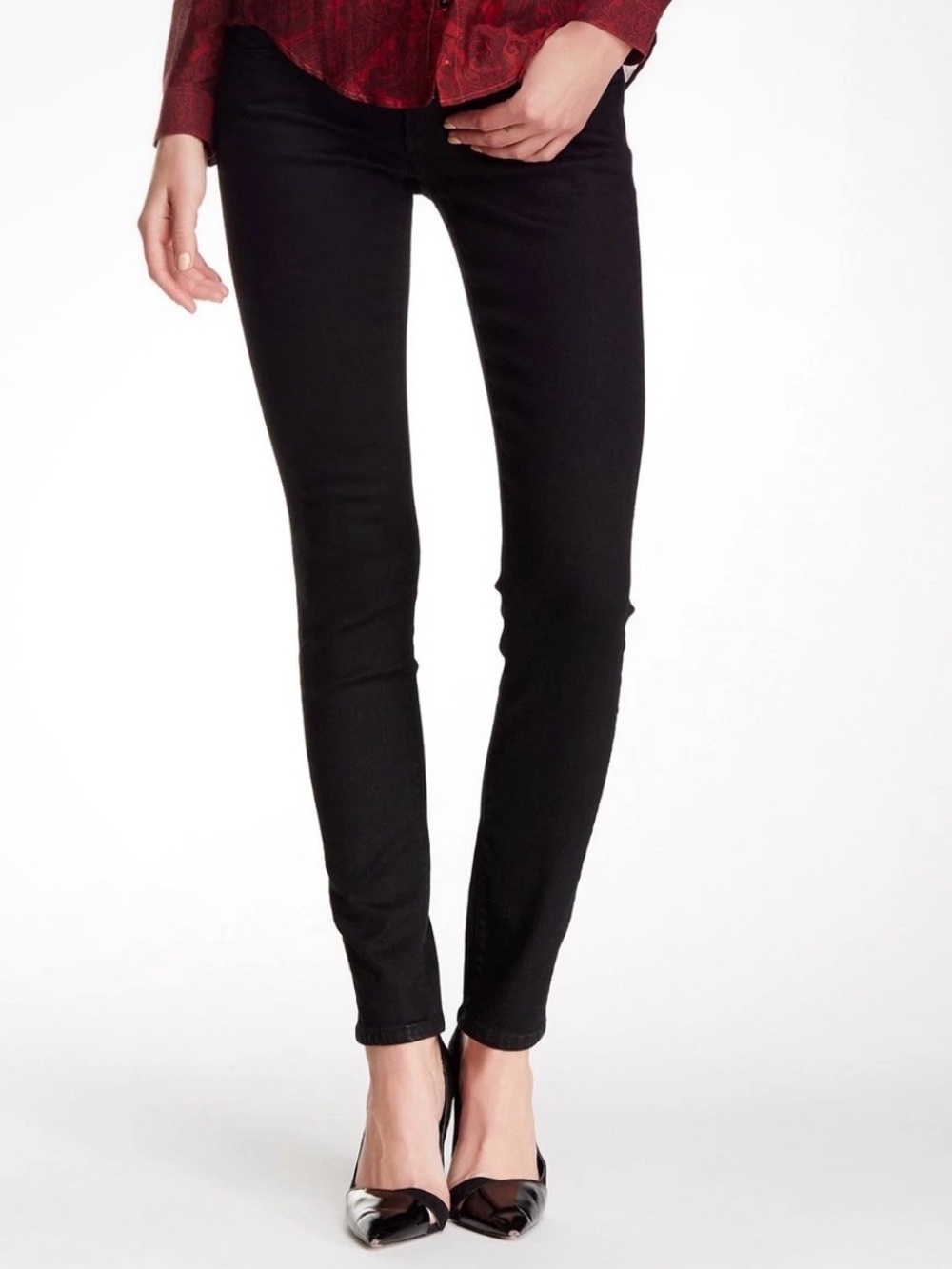 The Kooples - Soft Denim Skinny Jeans In Dark Black, Size 24